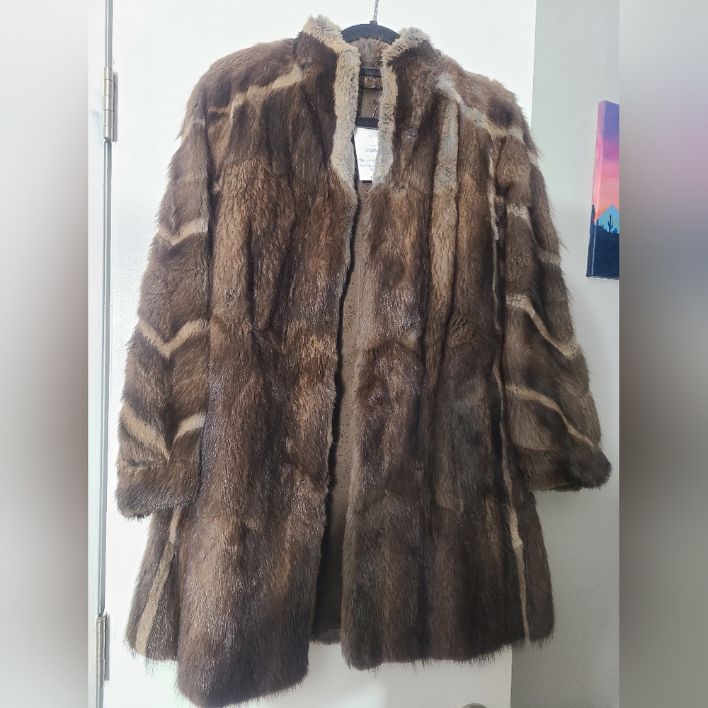Brown Mink Fur Coat Fits A Like A Size Small